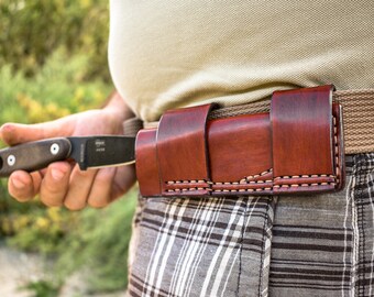 Etui de ceinture en cuir de transport horizontal pour Esee Izula 2