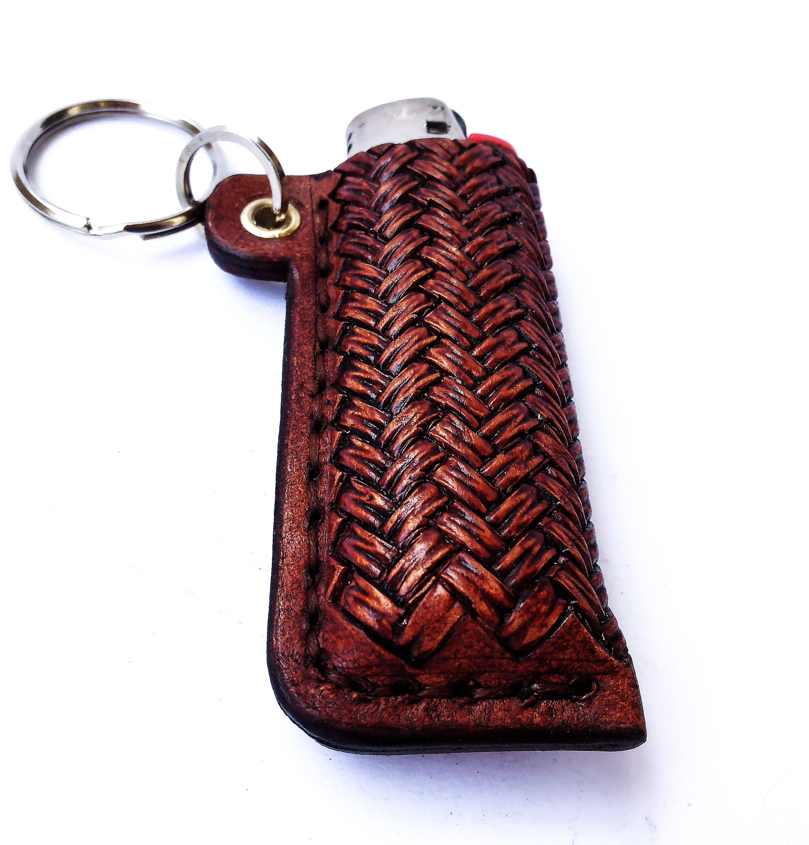 Lighter Pouch Lighter Sleeve Leather Lighter Keyring 