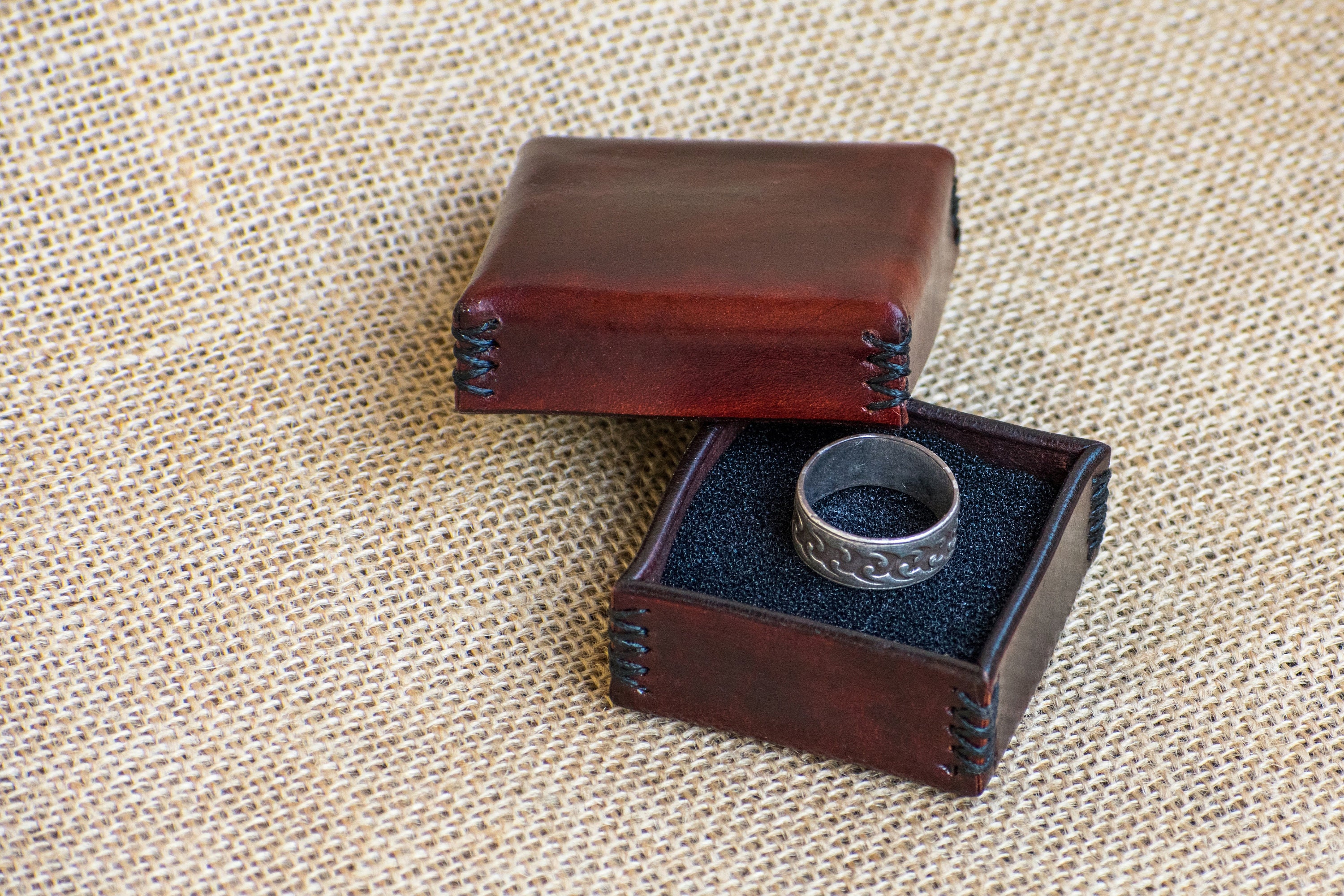 Leather Jewelry Box Gift Box Jewelry Case Ring Gift Box Etsy