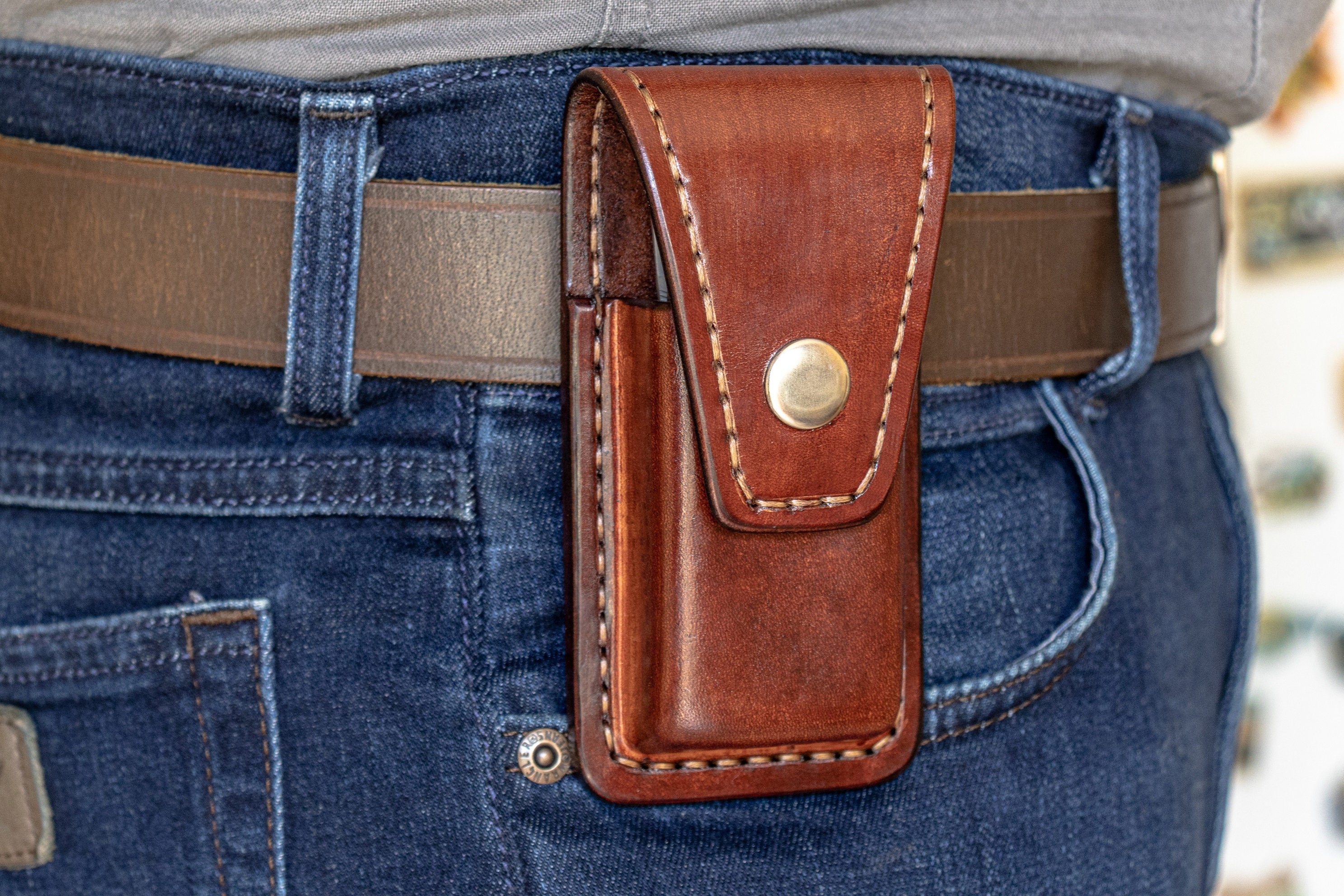 Belt Clip Leather Sheath for Leatherman Wave Leather Pocket Etsy