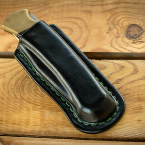 Fodero in pelle personalizzato per Buck 110 pieghevole da caccia, fodero a frizione con passante per cintura, custodia per coltello pieghevole, custodia in pelle per coltello tascabile, custodia Buck