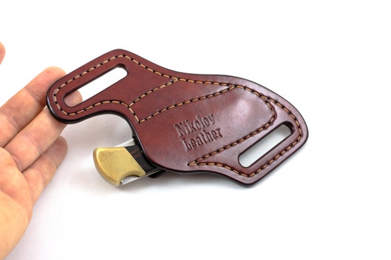 【レッドクリフ】パーフェクトガイドの付録DVD&特典ポスカ Brown Leather Crossdraw Pancake Sheath for Buck 110 Folding Hunter