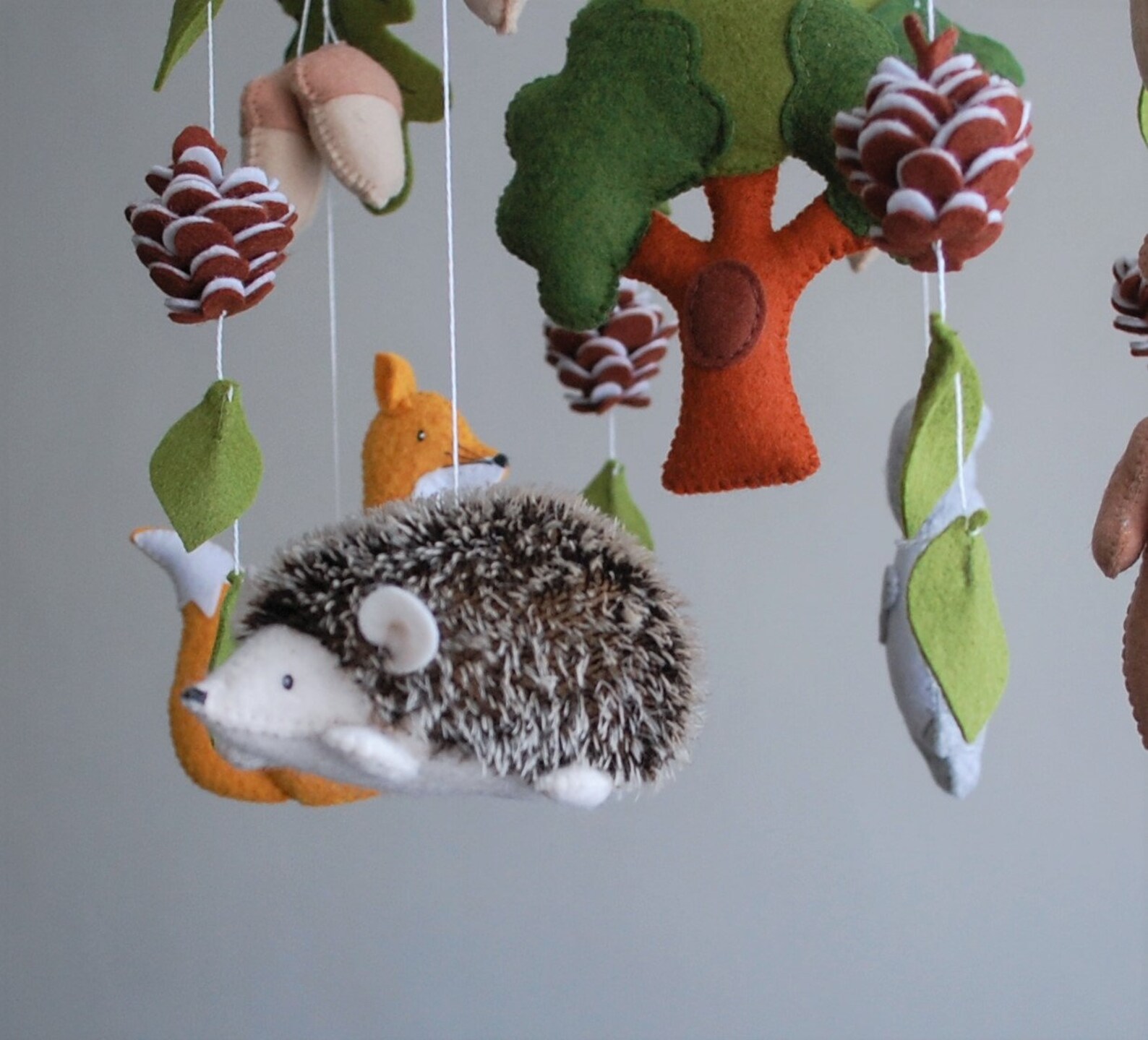 Woodland Baby Mobile Forest Animals Mobile Nursery Baby Crib Etsy