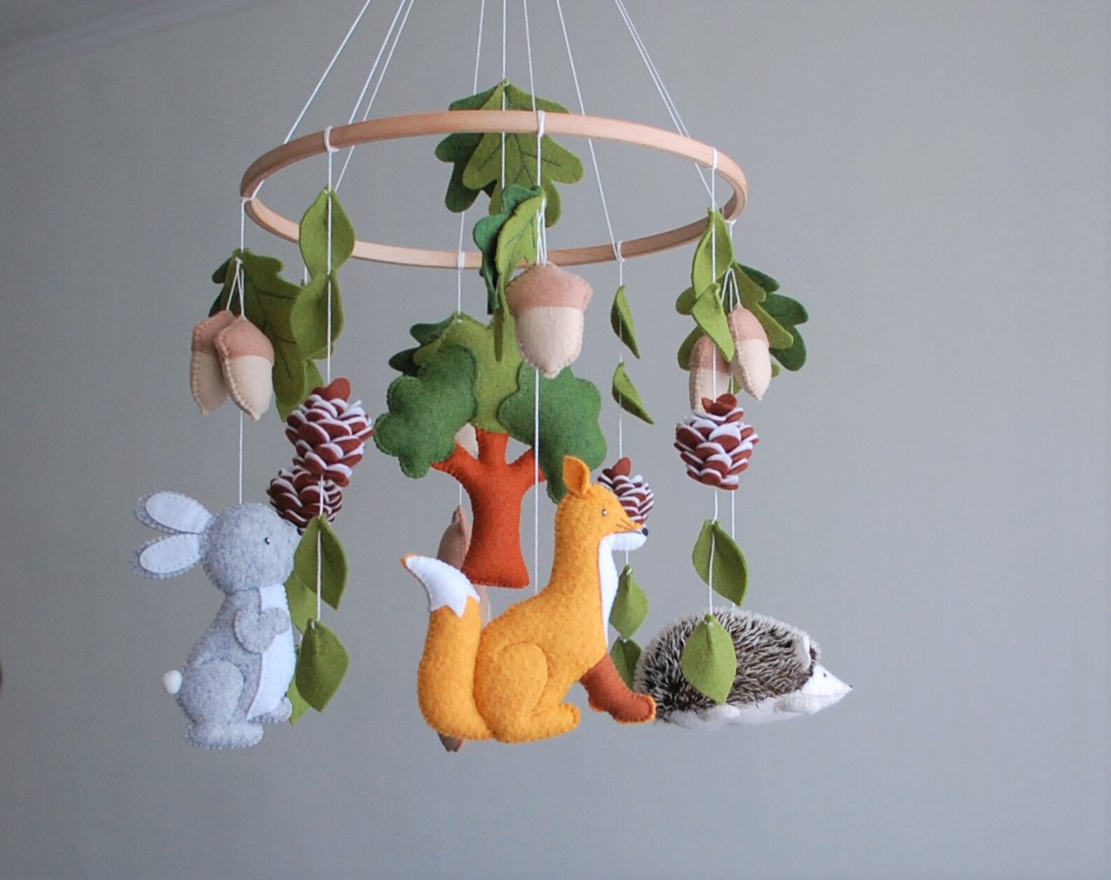 Woodland Baby Mobile Forest Animals Mobile Nursery Baby Crib Etsy