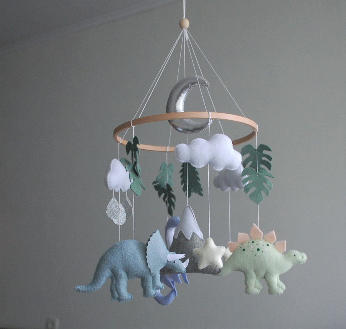 Dinosaur mobile for nursery hanging crib mobile dino Etsy