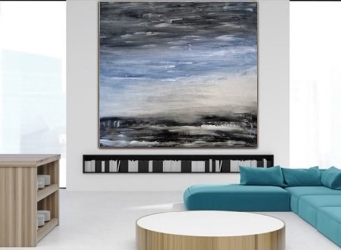 Große Licht grau einfach einfache große horizontale Textur | Etsy