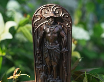 Elegua Eleggua Yoruba Wood Altar: Papa Legba, Spiritual Crossroads Carving
