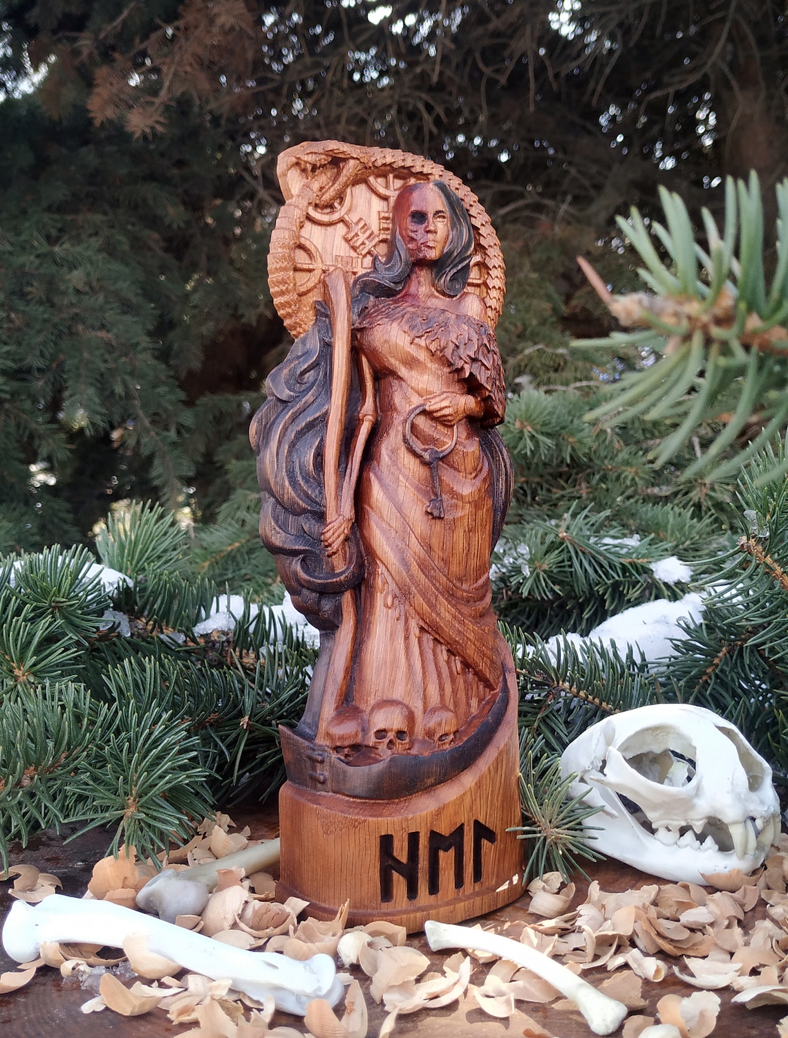 Hel statue norse goddess Hela death reaper viking god Etsy