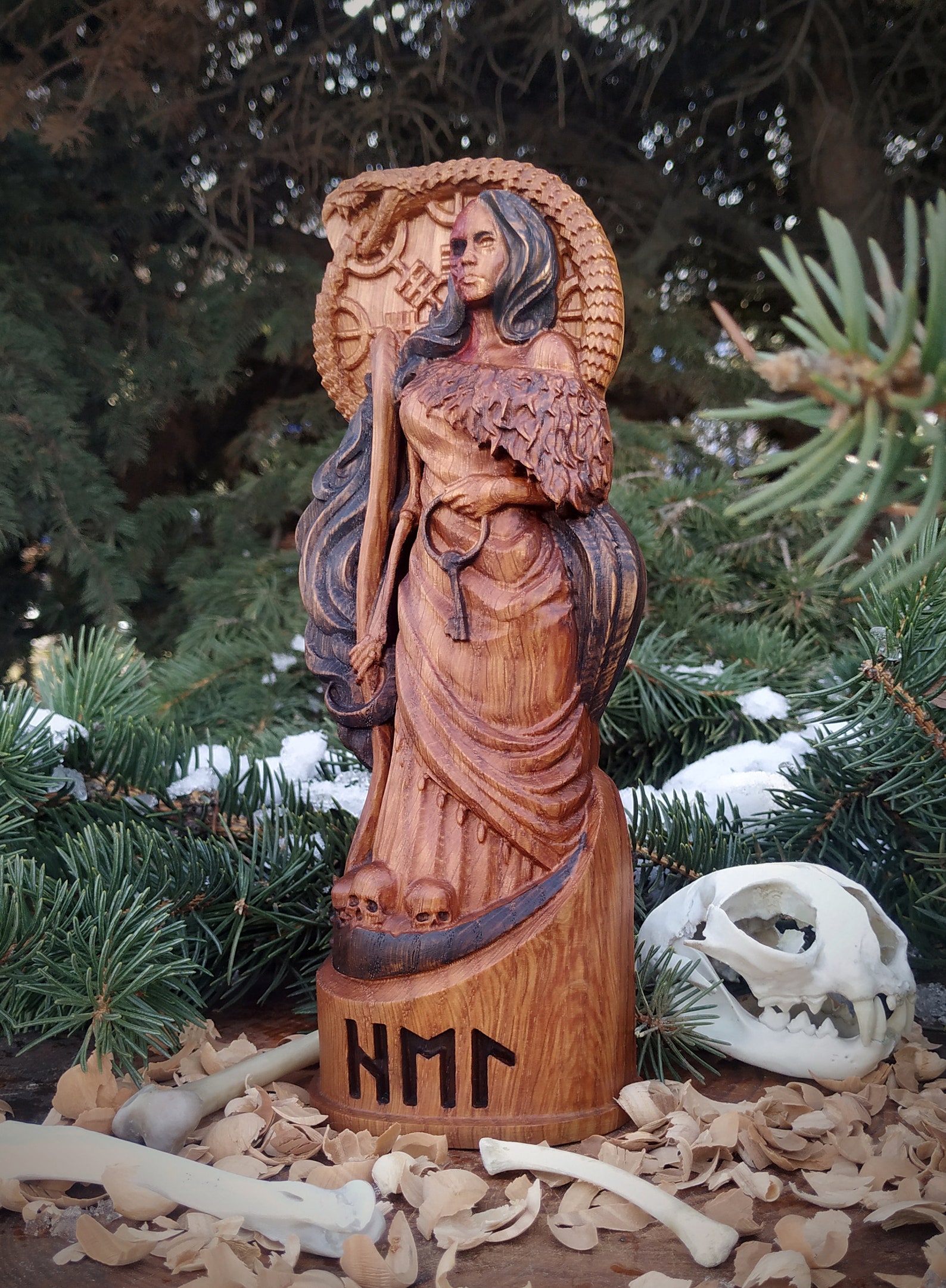 Hel statue norse goddess Hela death reaper viking god Etsy