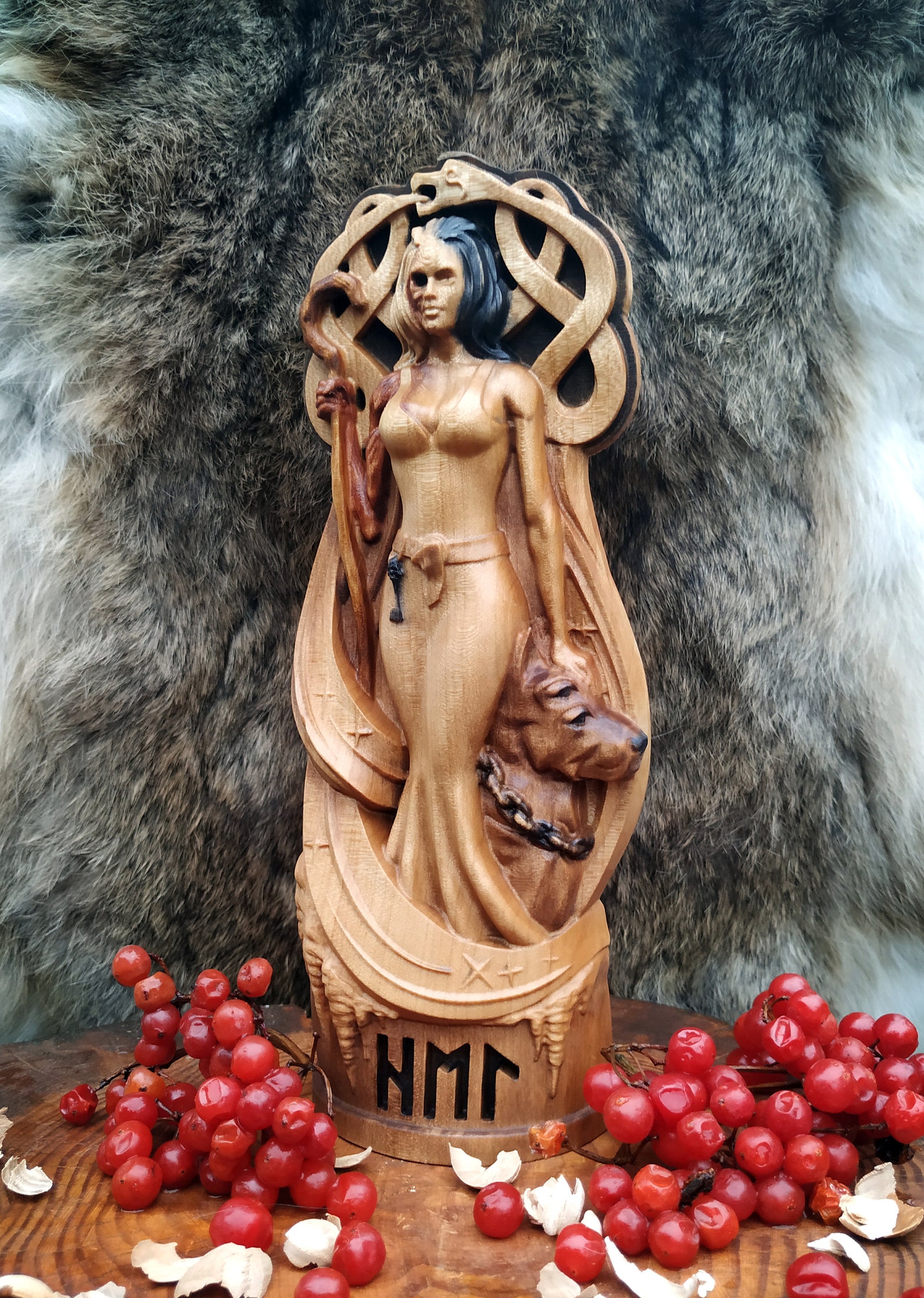 Hel Statue Norse Goddess Hela Death Afterlife Viking God Etsy
