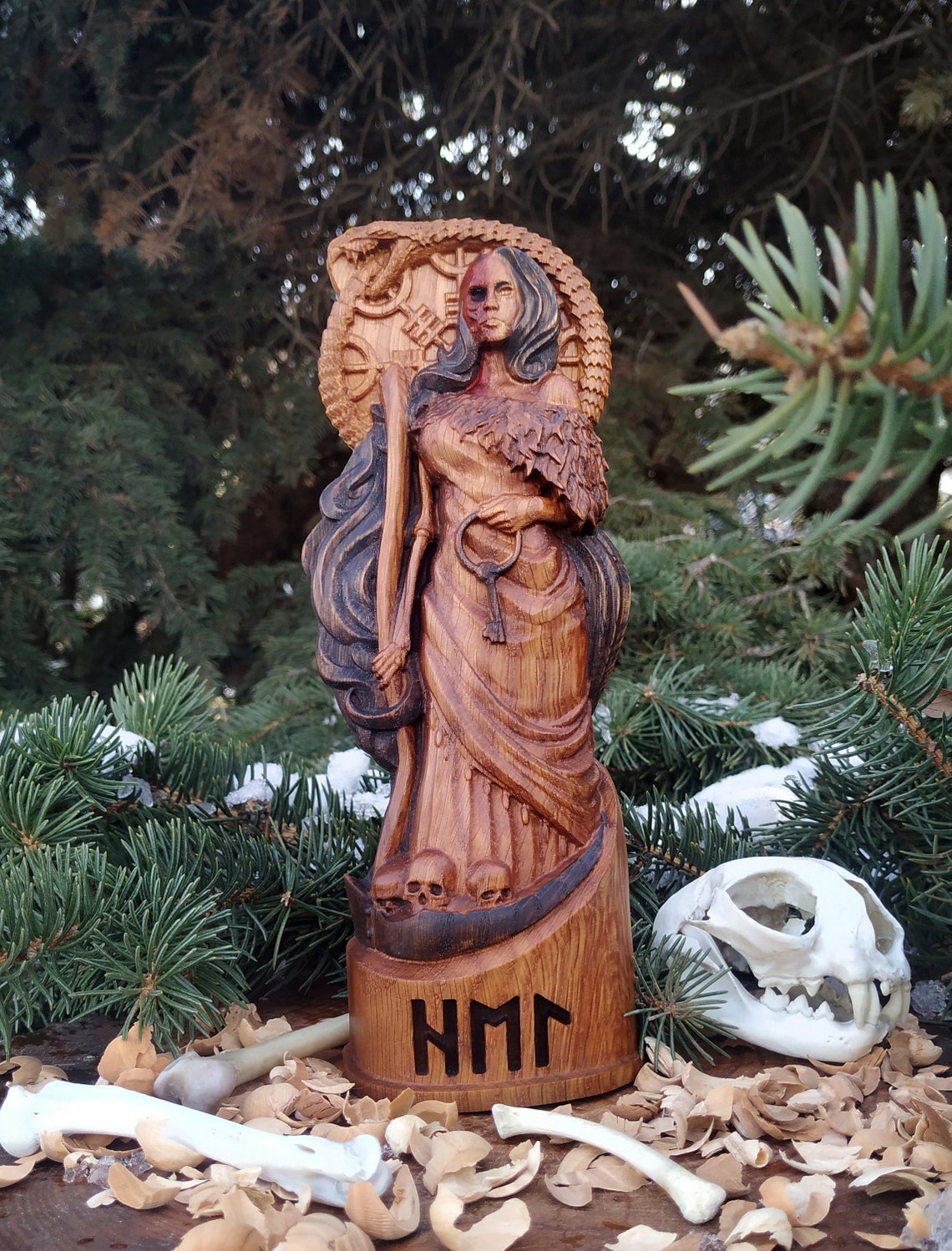 Hel statue norse goddess Hela death reaper viking god Etsy