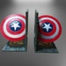 Marvel Captain America Bookends New Heavier version. 