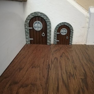 Elf door, Fairy door, Gnome door.  Large is 6&quot; and small ie 3&quot;.