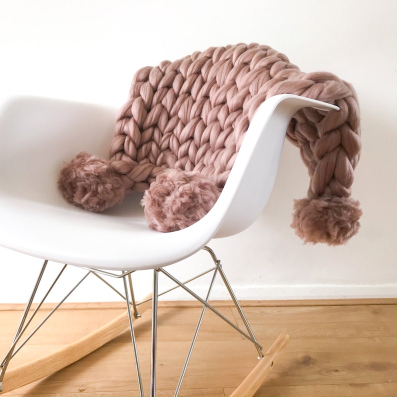Chair Back Cover Chunky Knit Decorative Mini Throw Small Etsy