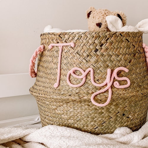Toys Basket for Nursery Kids Room Toy Basket Toy Storage Etsy