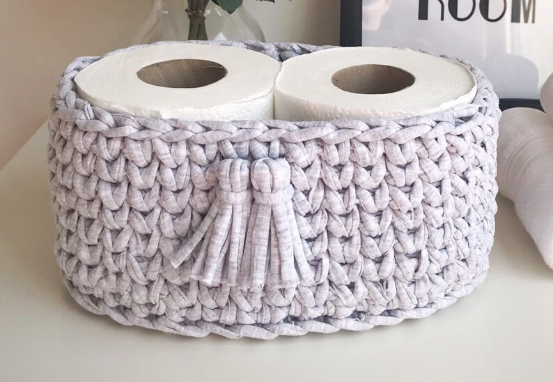 Toilet Paper Holder Bathroom Storage Basket Toilet Roll Etsy