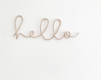 Hello Sign For Nursery Wall - Baby Shower Gift - Nursery Shelf Decor - Hello World sign for Baby