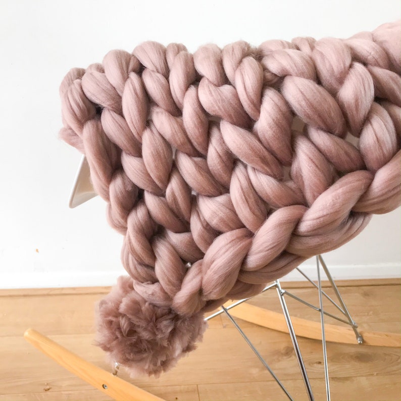 Chair Back Cover Chunky Knit Decorative Mini Throw Small Etsy