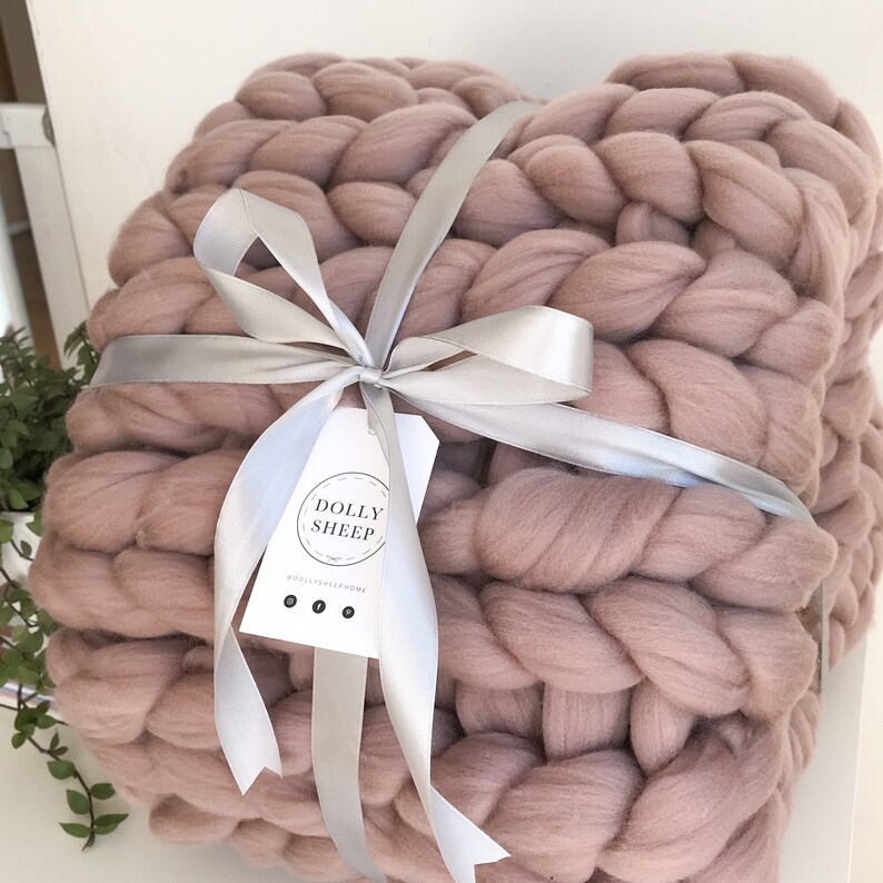 Chunky Knit Blanket Chunky Throw Blanket Neutral Decor Etsy