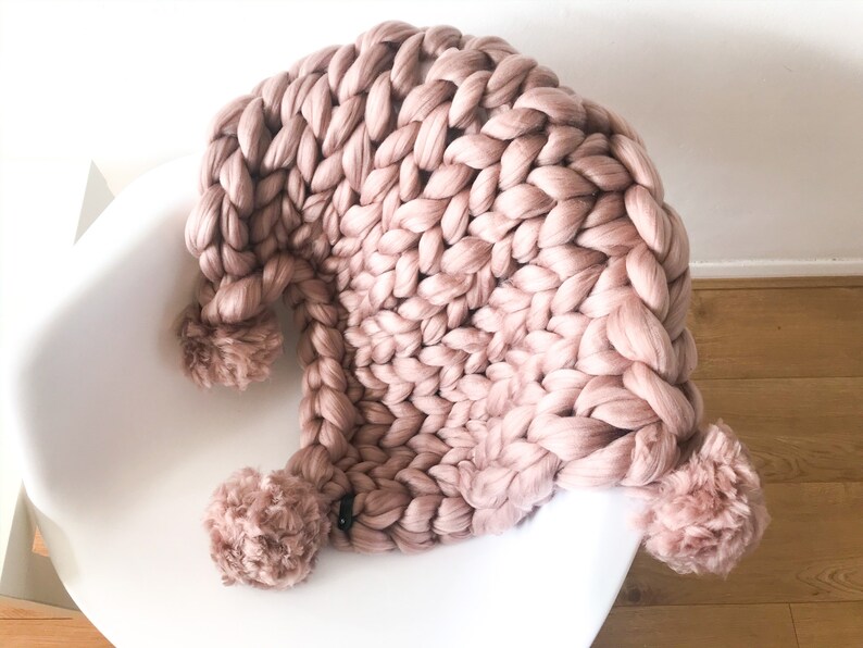 Chair Back Cover Chunky Knit Decorative Mini Throw Small Etsy