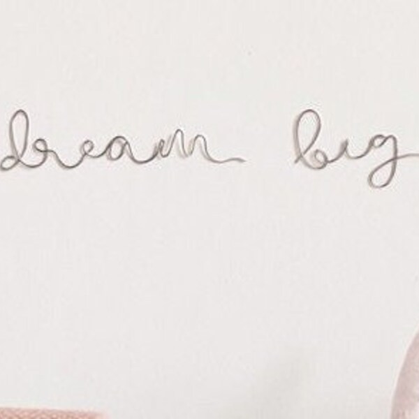 Cursive Wire Words Etsy