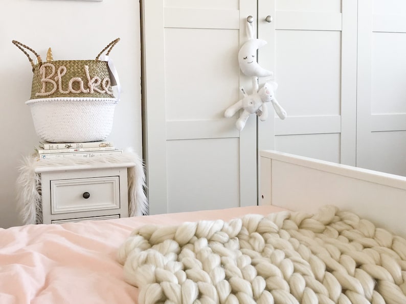 Baby Girl Nursery Basket Personalised Toy Storage Nursery Etsy UK