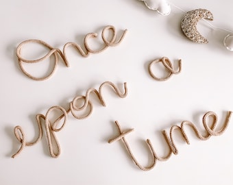 C'era una volta un segno per la parete dell'asilo nido - Libreria Wire Word Sign per la stanza dei bambini - Regalo per bambini per l'asilo nido