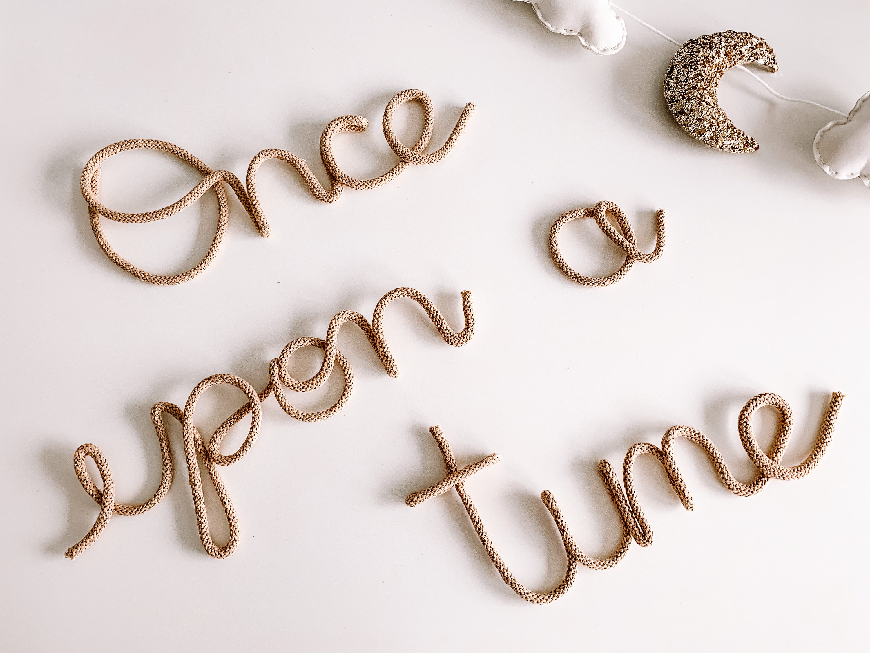 Once Upon a Time Sign for Nursery Wall - Bookshelf Wire Word Sign for…