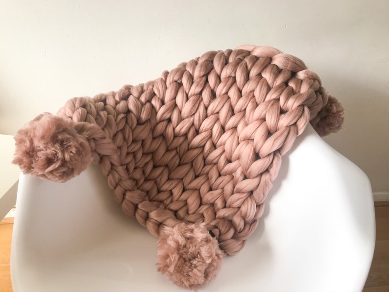 Chair Back Cover Chunky Knit Decorative Mini Throw Small Etsy