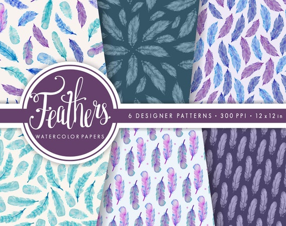 boho feather paper pack bohemian pattern paper feather etsy feather patterns