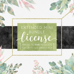 Extended Mini License Bundle for Limited Commercial Use - For 5 Products and up to 500 Sales each