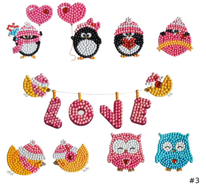 5D Diamond Painting Stickers Kit for Kids Mosaic Easy DIY Etsy