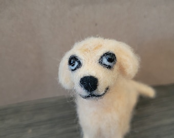 Needle Felted Yellow Labrador