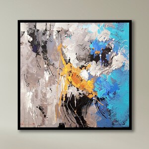 Abstraction Acrylic Painting On Canvas, painting,Abstractionat the port, gift