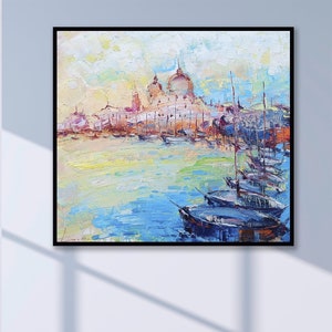 Venecia Oil Painting On Canvas,impressionism,wall decoration for home,painting,city,art,decoration,Modern decor