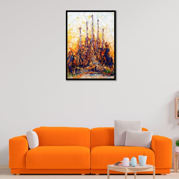 Sagrada Familia Oil Painting: Barcelona Wall Art, Modern Impressionism (MADE-TO-ORDER)