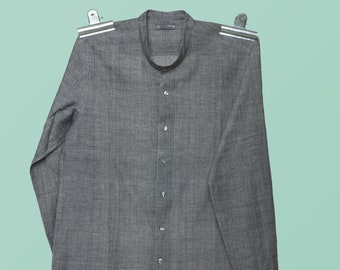 Grey handloom shirt - Chandigarh