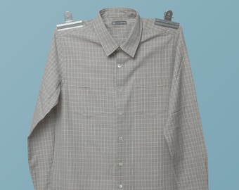 Grey checks shirt handloom- Rann