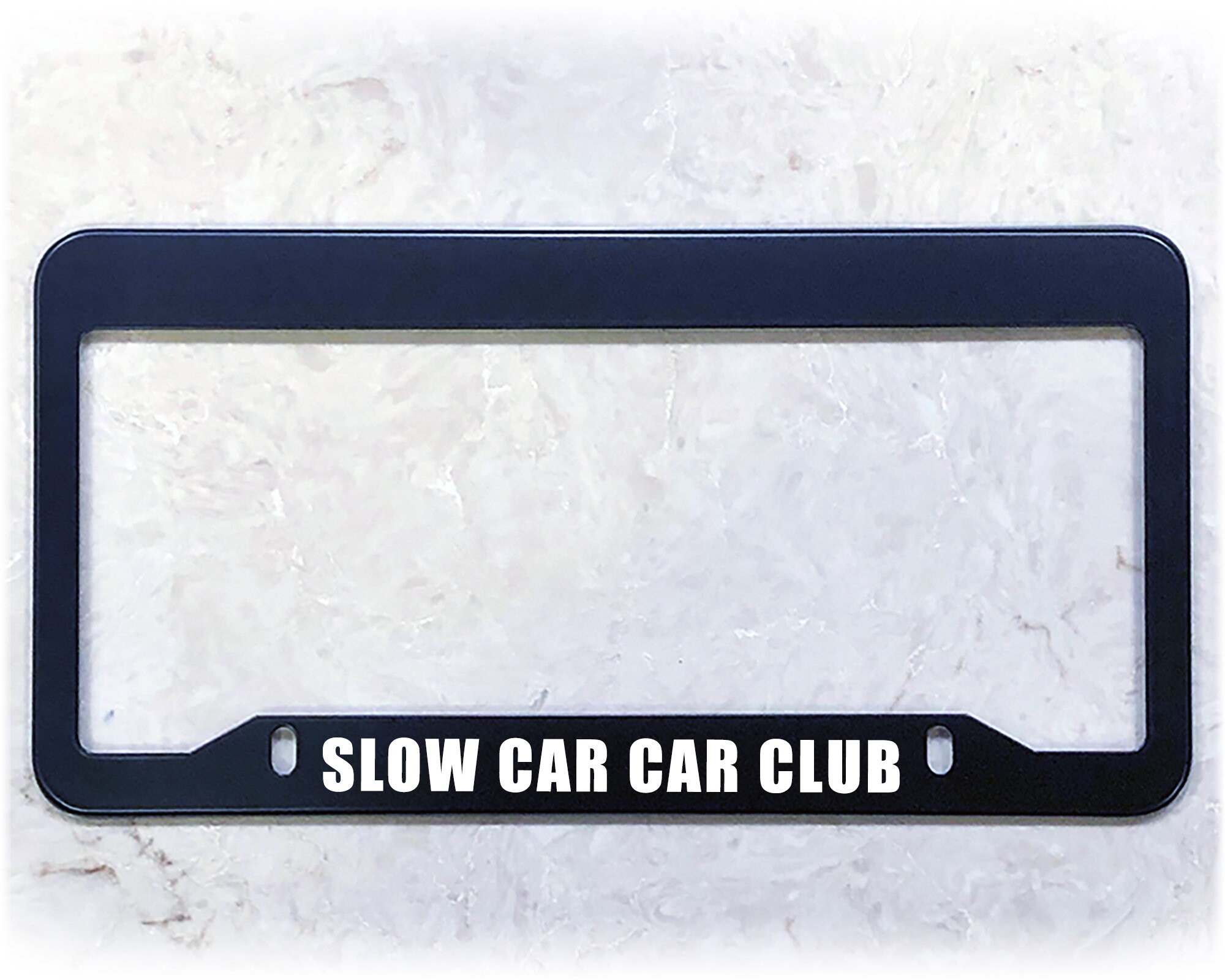 SLOW CAR License Plate Frame Funny Meme Inspired Etsy