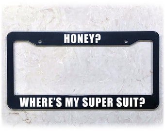 Printed License Plate Frame | MY SUPER SUIT