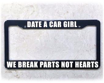 Printed License Plate Frame | DATE CAR GIRLS