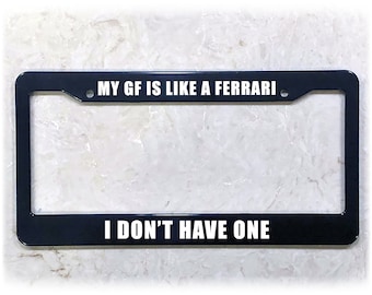 Printed License Plate Frame | LIKE A FERRARI