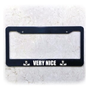 UV Printed Text | Metal, Carbon Fiber, or Plastic | Funny License Plate Frame | Very Nice