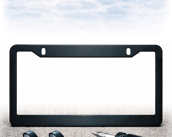 Metal License Plate Frame – Install Kit Included – Top Registration