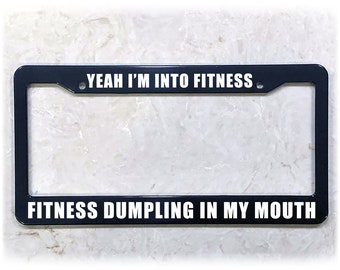 Printed License Plate Frame | FITNESS DUMPLING