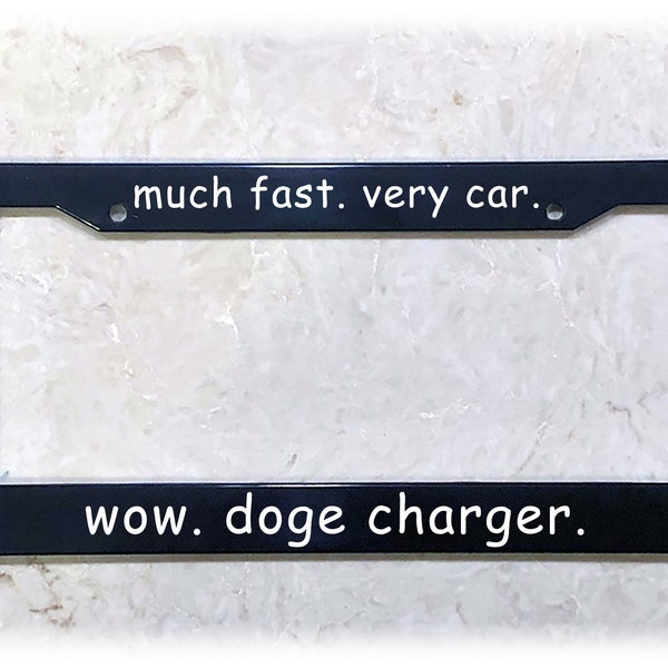 Printed License Plate Frame | DOGE CHARGER