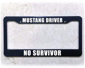 Printed License Plate Frame | MUSTANG DRIVER