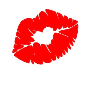 Lips Heart SVG Cut File