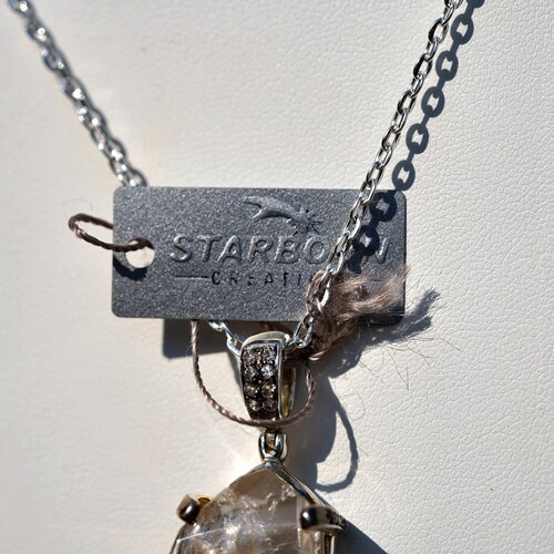 AA+ Quartz shops in Quartz Pendant. White Topaz Pave. Sterling 925 Silver. Starborn Creations.