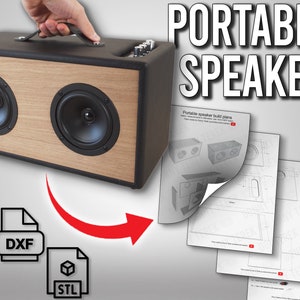 Altavoz Bluetooth portátil: planos, diagrama de cableado, archivo de impresión 3D (PDF, DXF, STL)